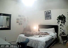 Spy camera caught a couple having crazy sex in the bedroom